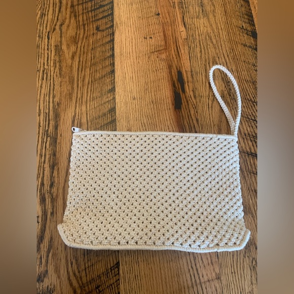 Vintage‎ 1970s Crochet Wristlet Clutch, boho bohemian hippie - Picture 4 of 6